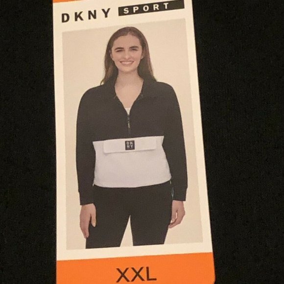 DKNY 3/4 Zip Pullover Sport Sweater - Picture 8 of 9